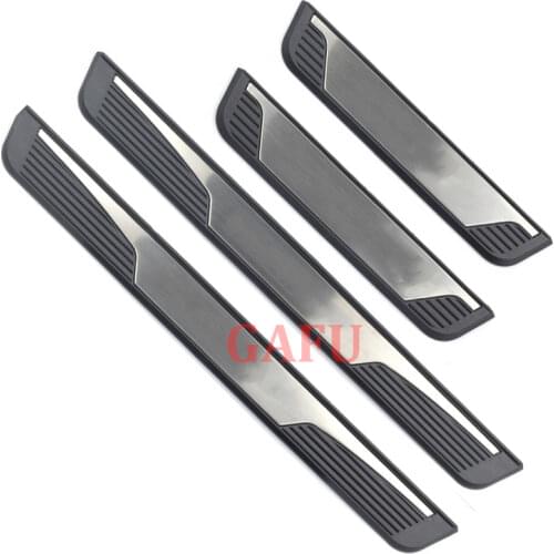 Car Door Sills Sticker For Renault Captur Stainless Steel Door Sill Scuff Plate Car Accessories 2014 2015 2016 2017