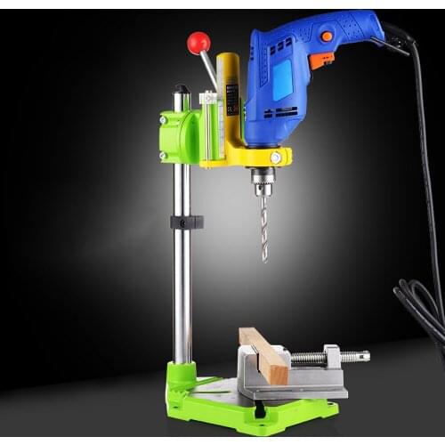 Bench Drill Stand/Press Mini Electric Drill Carrier Bracket 90 Degree Rotating Fixed Frame Workbench Clamp