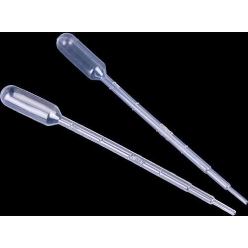 Wholesale 100pcs 1ML Disposable Plastic Graduated Pasteur Pipette Dropper Polyethylene Available Pipettes Hot Sale