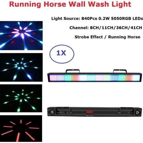 Full Color Running Horse Strobe Light 840X0.2 RGB 3IN1 LEDS LED Flashlight Wash Lighting Effect Party Dj Laser Lights For Sale