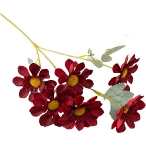 Simulation Chrysanthemum Lifelike Fake Flower Handmade 6 Heads Portable DIY Decoration Simulation Chrysanthemum Party Decoration