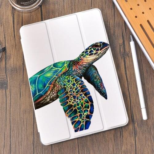 Cute Turtle For Air 2 4 11.5 inch Pro 2020 Case With Pen Holder 8th Generation 7th 12.9 Pro 2018 Mini 4 5 Silicone Case For 10.5