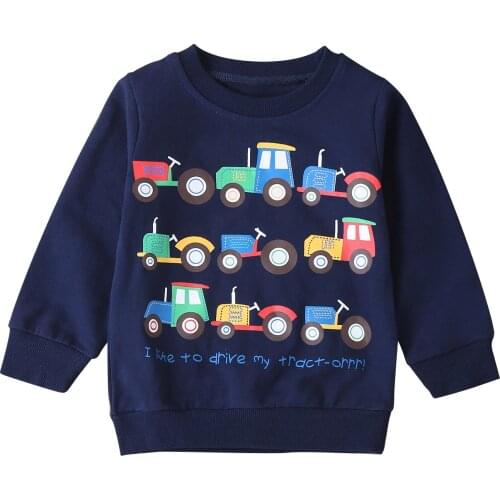 Toddler Baby Boys Sweatshirt Long Sleeve Cartoon Top Kids o-neck Casual Track Print T-shirt 2020 New Autumn Winter Outfits