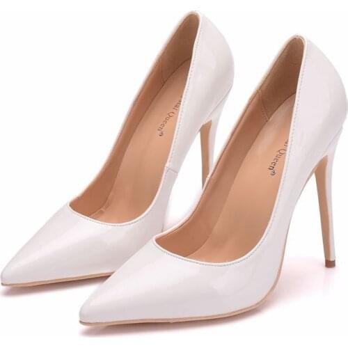 Wonen Pumps Fashion Office Shoes PU Pointed Toe Thin Heels 12CM Women Sexy High Heels Shoes Womens Wedding Shoes Party