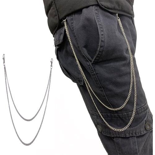 Belt Chain 2 Layers Unisex Rock Punk Style Wild Jeans Decoration Chain Belt Fashion Female Personality Body Chains