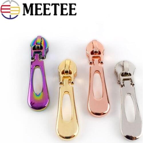 10pcs Meetee 5# Zipper Slider for Nylon Zippers Jacket Pocket Zips Head Bag Zip Repair Kits Replacement DIY Sewing Accessores