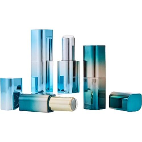 12.1mm High Grade Empty Lipstick Tube Square Gradient Lip Balm Bottle Magnetic Cosmetic Packaging Refillable Containers 30pieces