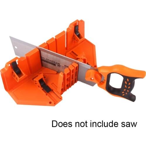 12/14" Saw Box Multifunction Woodworking Saw Ark Clamping Mitre Box 0/22.5/45/90 Degree Oblique Wooden Strip Plaster Line