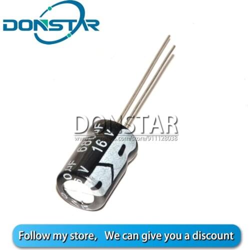 20PCS 680UF 16V Aluminium electrolytic capacitor 16V 680UF 8*12MM Electrolytic capacitor