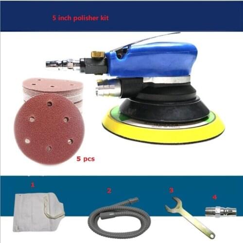 5 inch Car Polisher Random Orbital Detailing Waxer Buffer Boat Truck Professional Polisher Vacuum Cleaner Set Polishing Tool