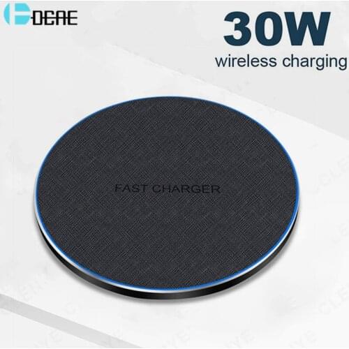 DCAE 30W Qi Wireless Charger Pad for iPhone 12 11 Pro XS MAX XR X 8 Induction Fast Charging Dock Station For Samsung S21 S20 S10