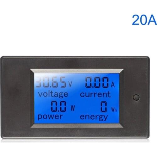 Digital Power Energy Meter DC Voltmeter Ammeter Wattmeter Khw Power Monitor With Shunt Voltage Current Tester Battery Tester