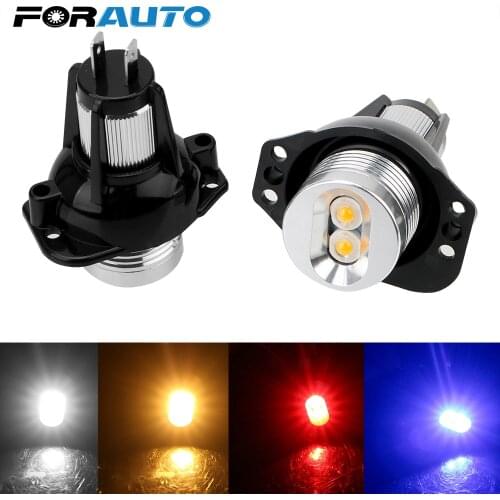 FORAUTO 2pcs Error Free LED Angel Eyes Marker Light Bulbs Decorative Lights for BMW E90 E91 Auto Fog Lamp 900lm Car Lamps