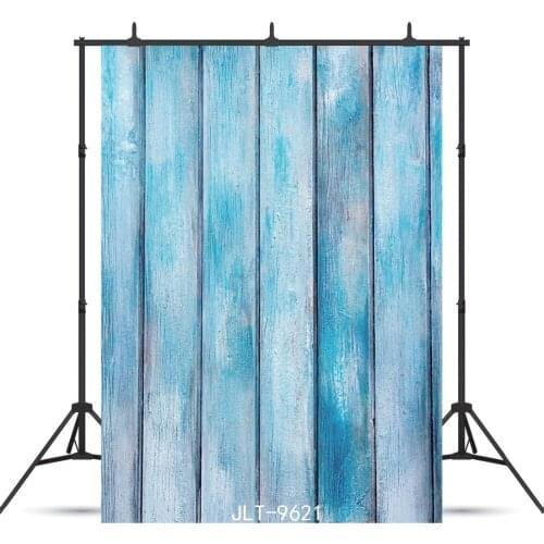 Blue Wooden Board Planks Texture Portrait Vinyl Photographic Background For Baby New Born Backdrops Photo Shoot Booth