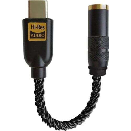 Hi-Res Headphone Amplifier USB-C DAC Digital Decoding Adapter Converter Decoder 3.5mm Connector Portable DSD HIFI Amp Sound Card