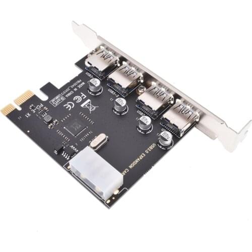 Usb 3.0 pci Expansion Card 4 port PCI-E to USB3.0 Computer Expansion Card pcie usb adapter with 4pin power interface for win 10