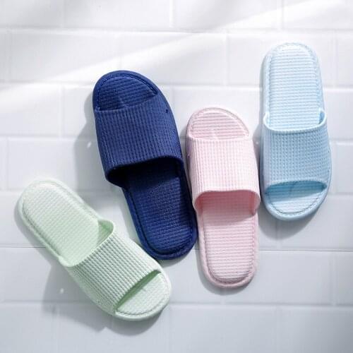 Indoor Home Slides Summer Beach Sandals Couple Soft Bottom Flip Flops Women and Men Casual Home Bathroom Floor Non-slip Slippers