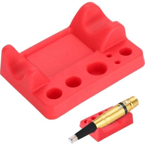 Red Silicone Tattoo Tool Holder Microblading Pigment Ink Cup Tattoo Pen Stand Makeup Tattoo Accessories Permanent Makeup Tool