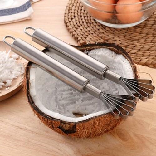 Coconut Shaving Knife Fish Scale Scraper Grater Stainless Steel Scraping Meat Household Cleaning Tool Kitchen Accessories Gadget