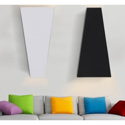 Originality Led Wall Lamp Bedroom Bedside Aisle Balcony Personality Geometry Trapezoid Wrought Iron Northern Europe Wall Lamp