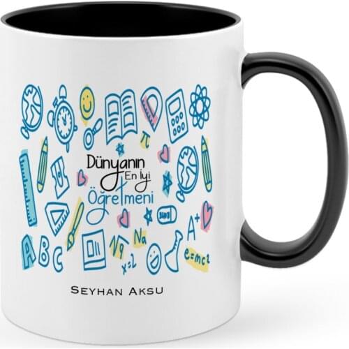 Personalized World Best Teacher Black Mug Cup-15