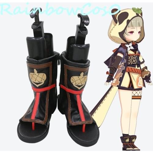 Genshin Impact Sayu Boots Cosplay Shoes Game Anime Carnival Party Halloween RainbowCos0 W1745