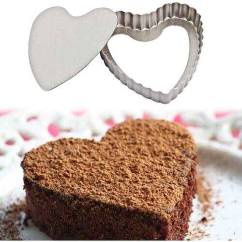 Heart Shape Laced Quiche Pan Nonstick Pie Pan Bakeware With Removable Bottom Easy Release Cake Decor Mould DIY Baking Tools