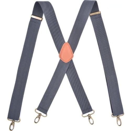 3.5cm Wide Elastic Adjustable Men Trouser Braces Suspenders X Shape with 4 Strong Metal Clips Ceinture Homme Cinturones Hombre