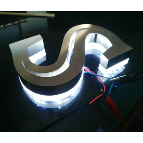3D outdoor advertising illuminated letters light box light up letter for hotals bars shops