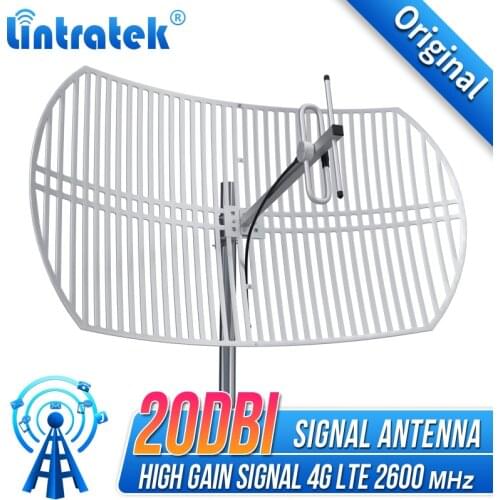 20dbi 2600mhz Outdoor Directional Parabolic Grid Antenna for 4G Data Internet Mobile Signal booster Band7 Signal Antenna