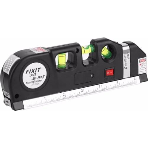 WHDZ Laser Level Horizon Vertical Measure 8FT Aligner Standard & Metric Rulers Multipurpose Measure Instrument Level Laser Tool