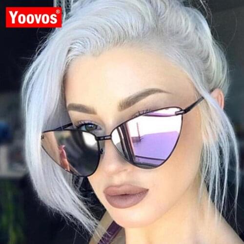 Yoovos 2021 Cat Eye Sunglasses Women Vintage Brand Designer Ocean Candy Color Triangle Sun Glasses Outdoor Goggles Oculos Be Sol