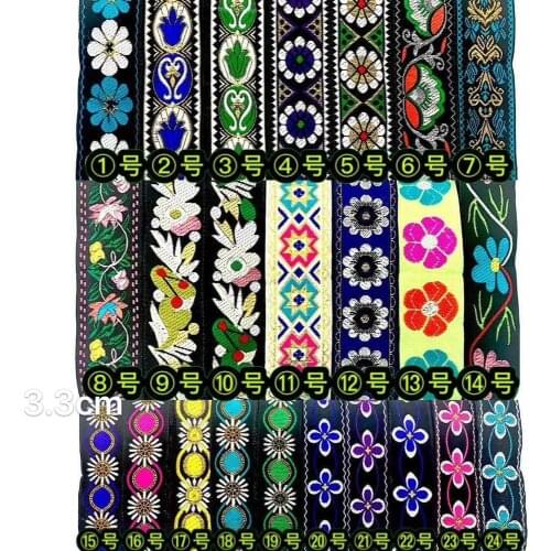 3.3cm ethnic style folk style nation style jacquard ribbon,jacquard webbing,garment ribbon,shoes ribbon,bag ribbon,QC1125D