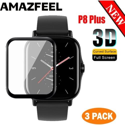 3 Pcs/Pack P8 Plus Screen Film For Colmi P8 Plus Screen Protectors Film 3D Fiber Glass Protective Film P8 SE Watch Accessories