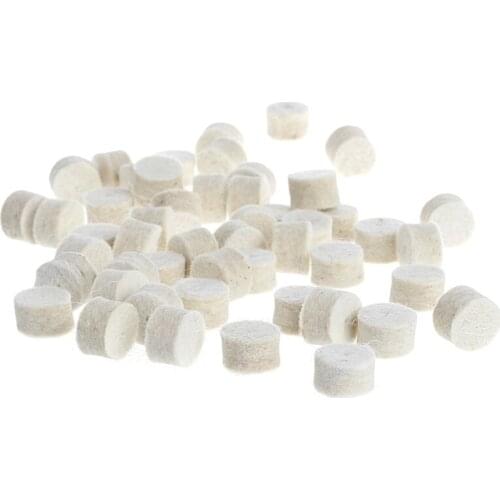 50 Pcs 13mm Wool Felt Polishing Buffing Wheel Grinding Pad + 4Pcs 3.15 mm Shank