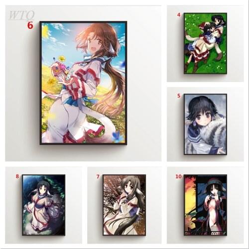 Anime Posters Utawarerumono Aruruu Eruruu Wall Decor Poster Canvas Painting Wall Art Photos for Childrens Room Home Decoration