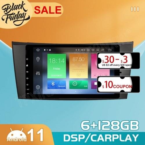 Android 11 6G+128G Carplay For Mercede-Benz E-Class W211 CLS W219 GPS Car Navigation Multimedia Video Stereo DVD Player Radio
