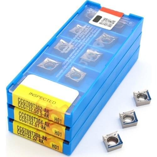 CCGT09T302 CCGT09T304 CCGT09T308 AK H01 CCGT 100% Original Inserts CNC Carbide Internal Turning Tool Aluminum Blade