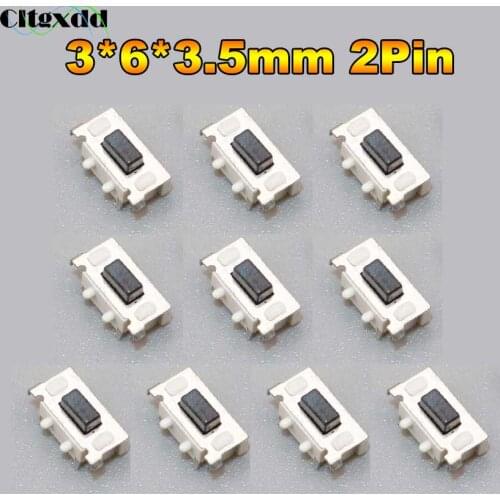 Cltgxdd 10PCS SMT 3X6X3.5MM 2PIN Tactile Tact Push Button Micro Switch Momentary 3*6*3.5 Tablet PC Power On Button Touch Switch