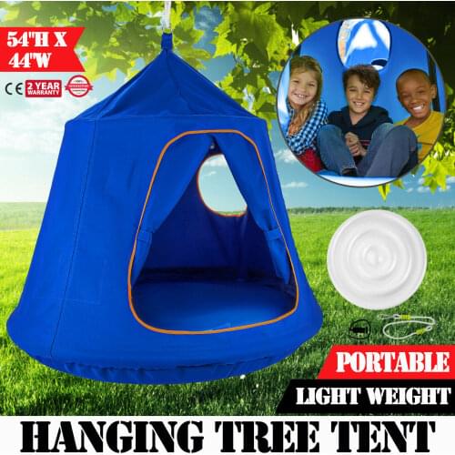 Child Kids Blue Pod Swing Chair Tent Indoor Outdoor Garden Hanging Seat Hammock