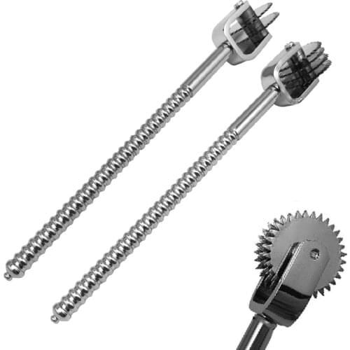 Electric shock Pinwheel Roller nipple clamps penis body torture slave BDSM metal anal beads butt plug electro sex toys