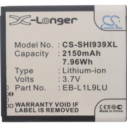 Cameron sino 2150mah battery for SAMSUNG Galaxy S3 Duos SCH-I939D EB-L1L9LU Mobile, SmartPhone Battery