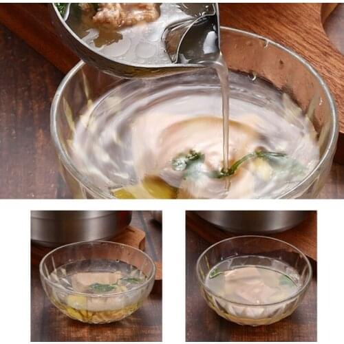 Stainless Steel Oil Separator Soup Ladle Gravy Food Fat Separator Skimmer Spoon for Home Kitchen and Cooking Soup Gadget