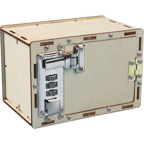 Mechanical Combination Lock DIY Model Kits Science Toys for Children Manual Assembly Password Box DIY Kit Wooden Toys Education