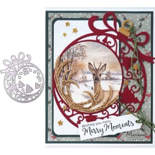 Christmas Ornament Dies Metal Cutting Dies Stencil for DIY Scrapbooking album Decorative Embossing Craft Dies Paper Cards Tool