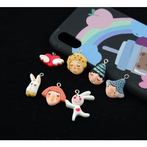 Cute Cartoon Charms For Bracelets Key Chain Earring Jewelry Making DIY Craft Pendants Handmade Dollhouse