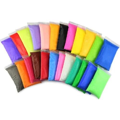 24PCS New cheap polymer super clay DIY slime charm toy safety clay modelling tools set molde intelligent plasticine kids play