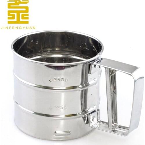 Direct family kitchen hand-held flour screen stainless steel sugar screen kitchen cooking filter tool baking screen