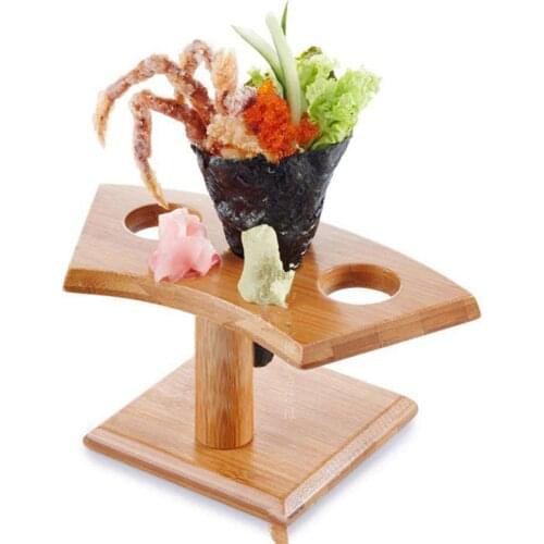 Bamboo and wood roll stand, laver Roll Sushi, hole stand, sushi container, Japanese and Korean sushi, ice cream stand sushi
