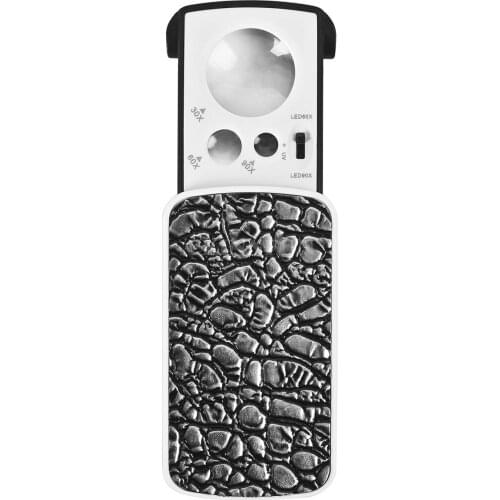 DHL 200PCS Jewelry Gem Handheld Pocket LED Light Microscope Loupe Magnifier Pen Zoom 30X 60X 90X